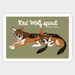 Canis rufus the Wolf Spirit #1 Magnet